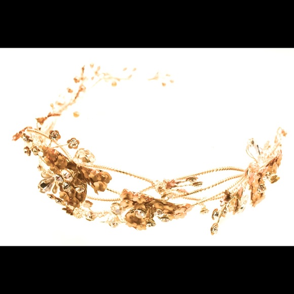 Gold Flower Vine Headband